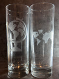 World Glasses Set of 2
