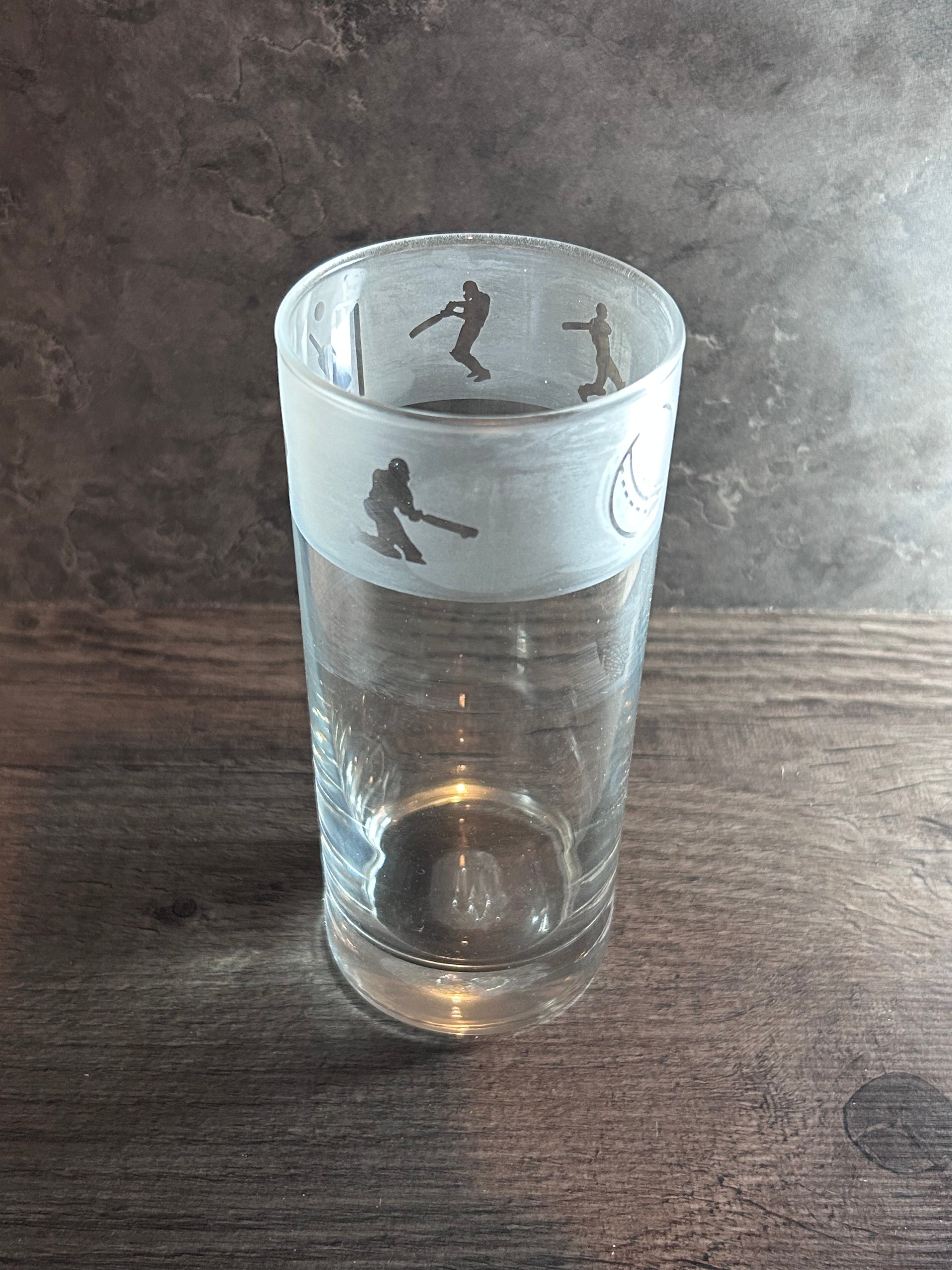 Cricket (Band Design) High Ball Glass