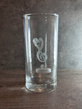 Music Note And microphone Highball Glass